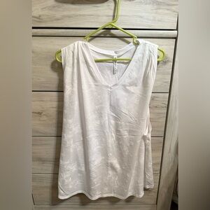 Fabletics White V-Neck Tank Top
